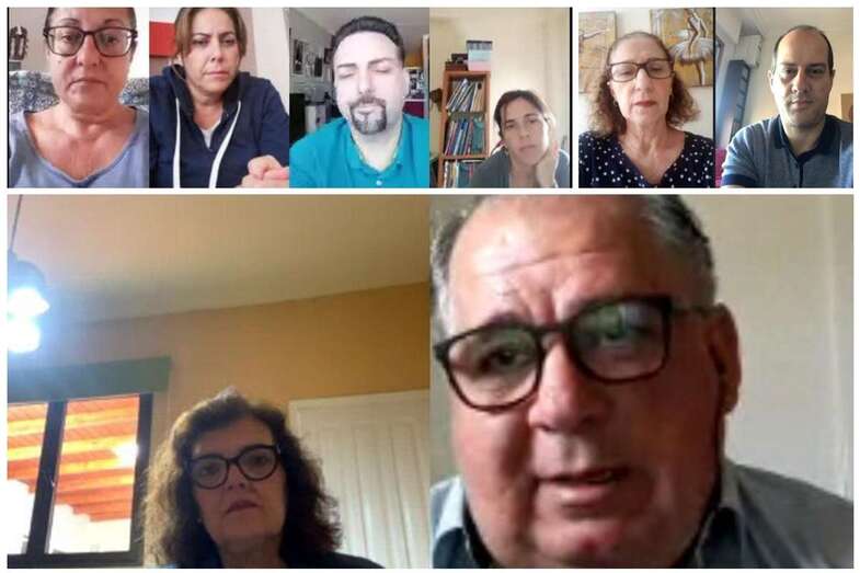 Reunión telemática del concejal con el gerente de Gestel y profesores de la Escuela Municipal de Música (Foto TA)